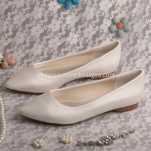 Bridal Flats Ivory Pointed Toe